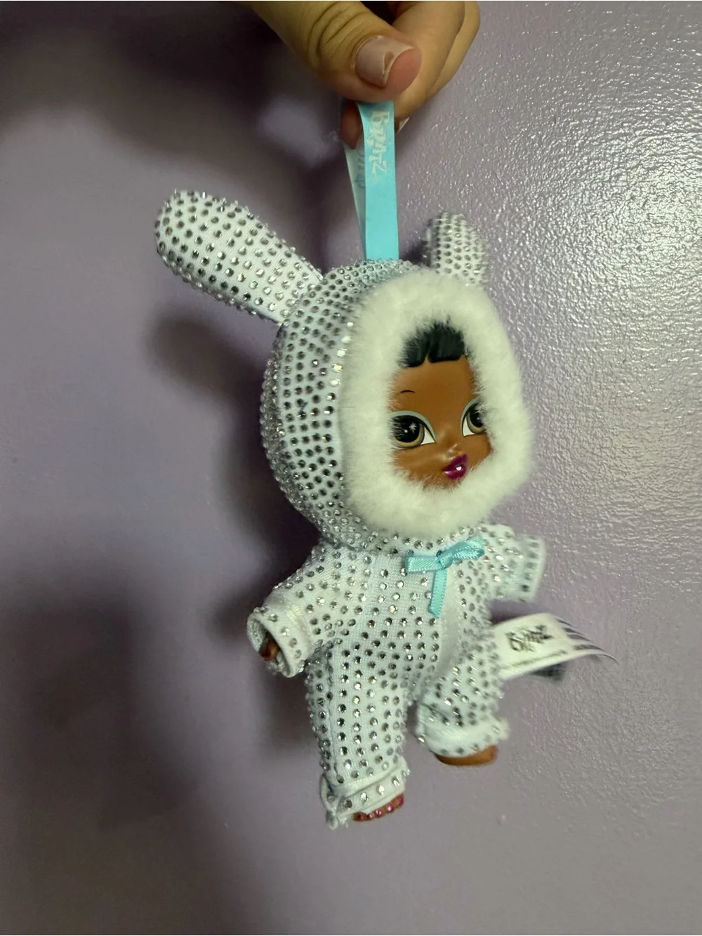 Babyz Sparkle Bunny Keychain Plush - White